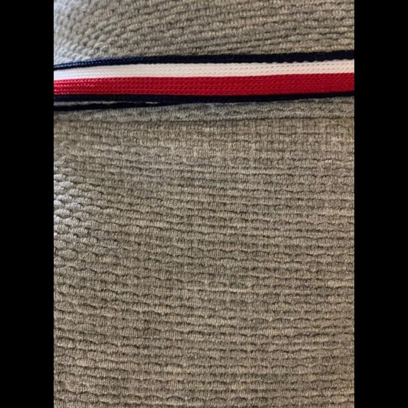 Tommy Hilfiger Pinstripe One-Button Patch Sleeve Gray Blazer SZ 14 - Picture 4 of 10